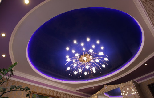 красивый подвесной потолок с подсветкой