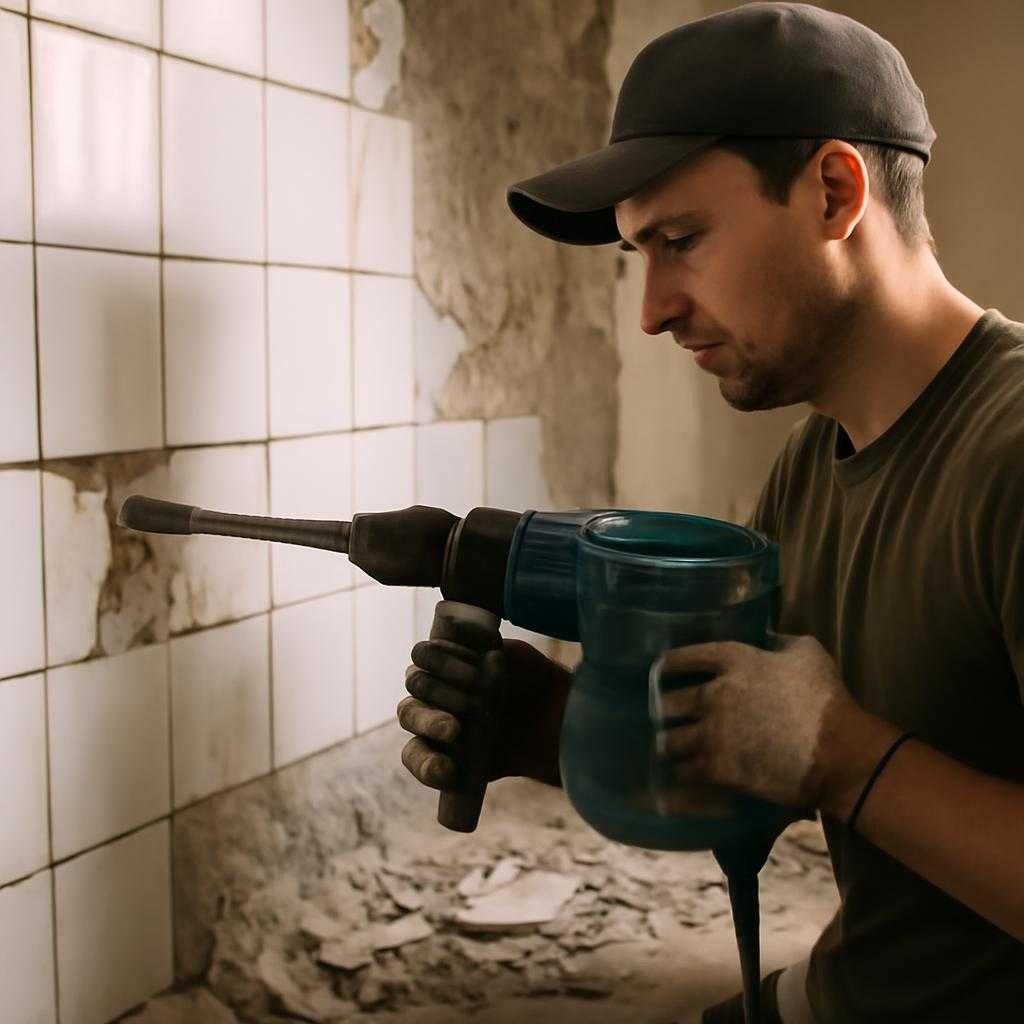 демонтаж кафеля