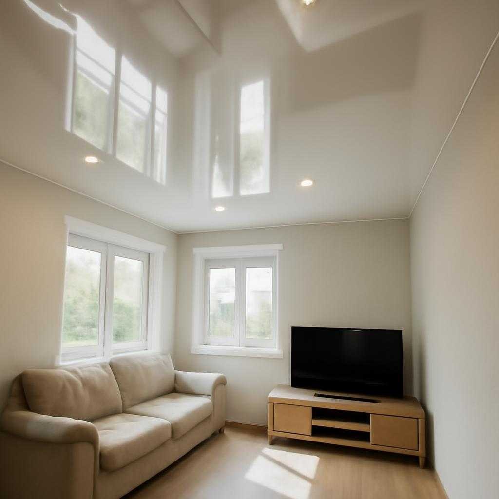 глянцевые натяжные потолки