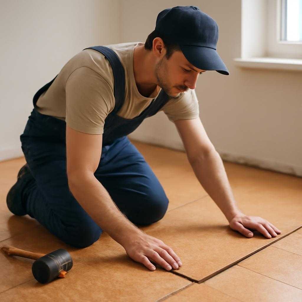 монтаж пробкового покрытия