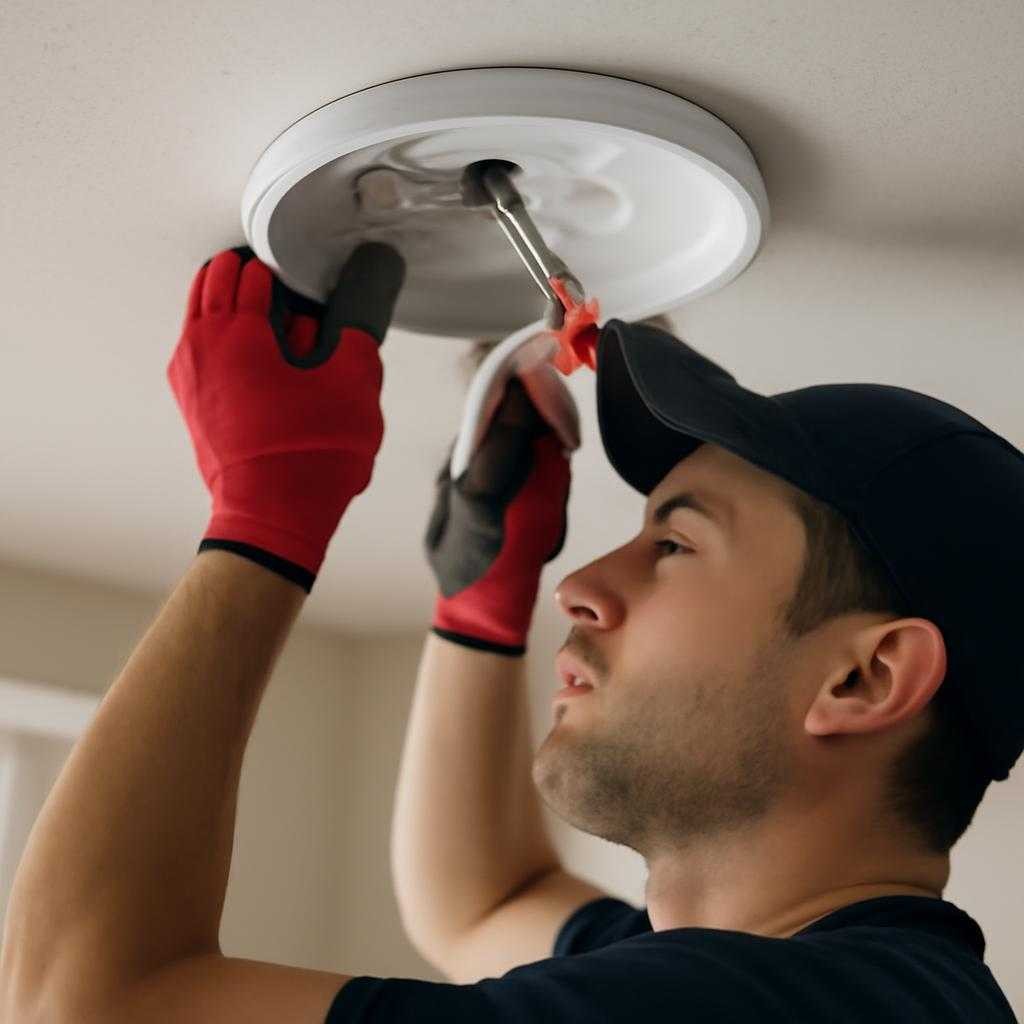 монтаж светильников