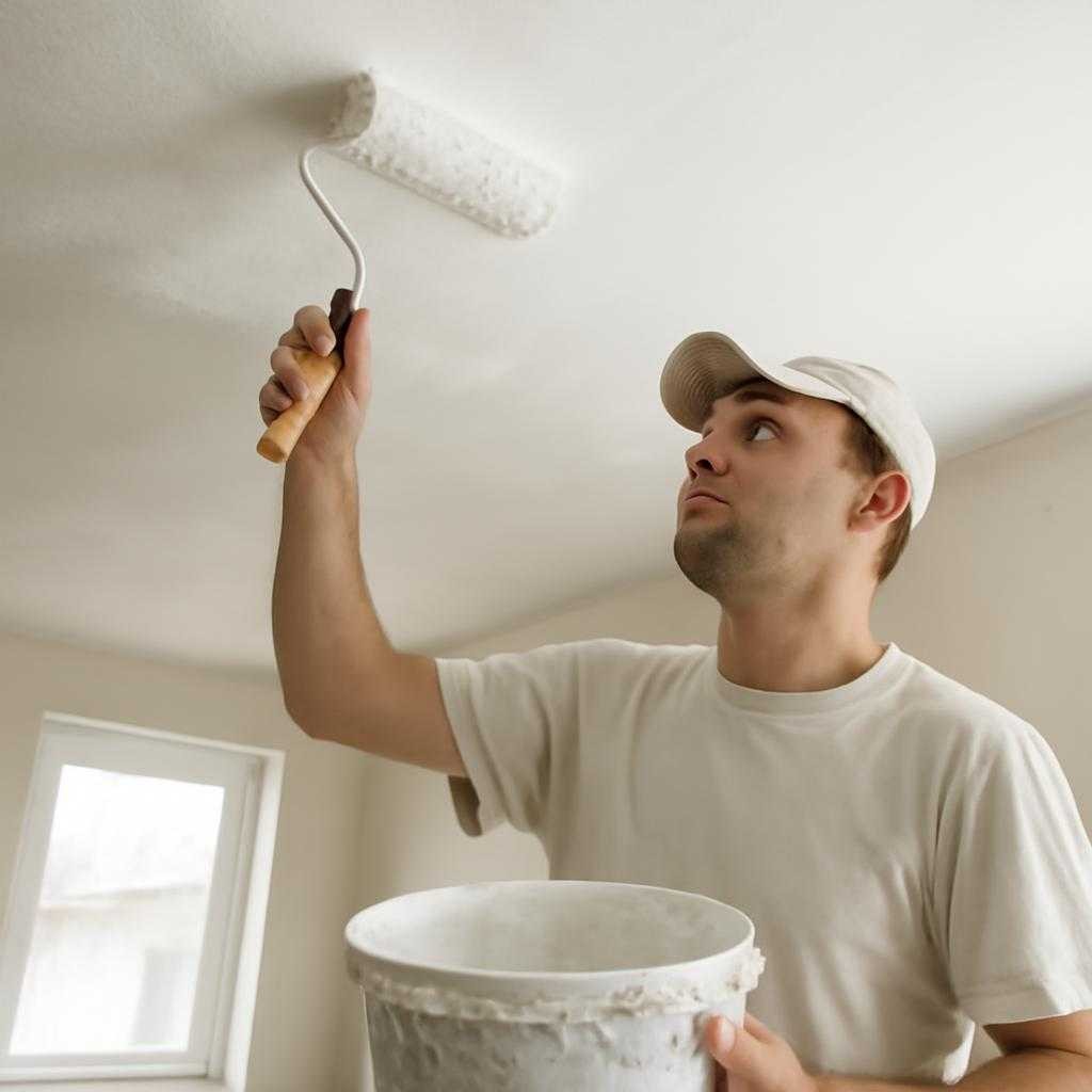 побелка потолка