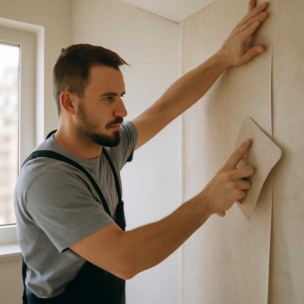 поклейка обоев