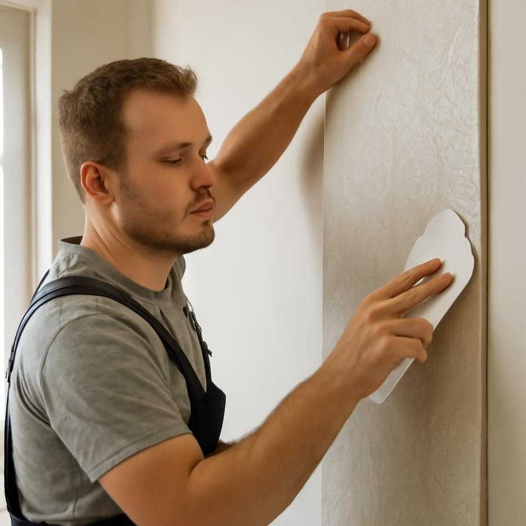 поклейка обоев