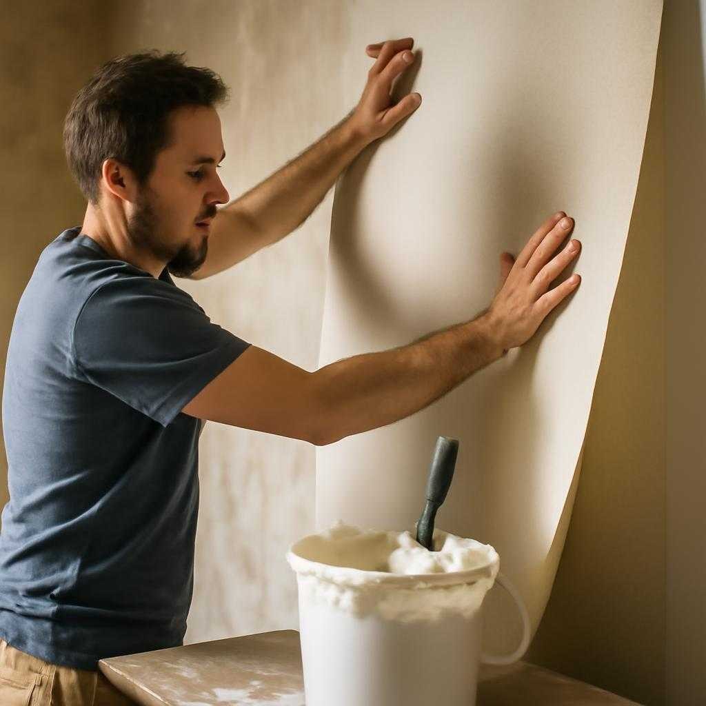 поклейка обоев