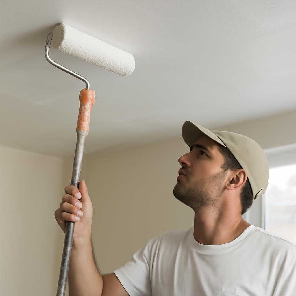 покраска потолков