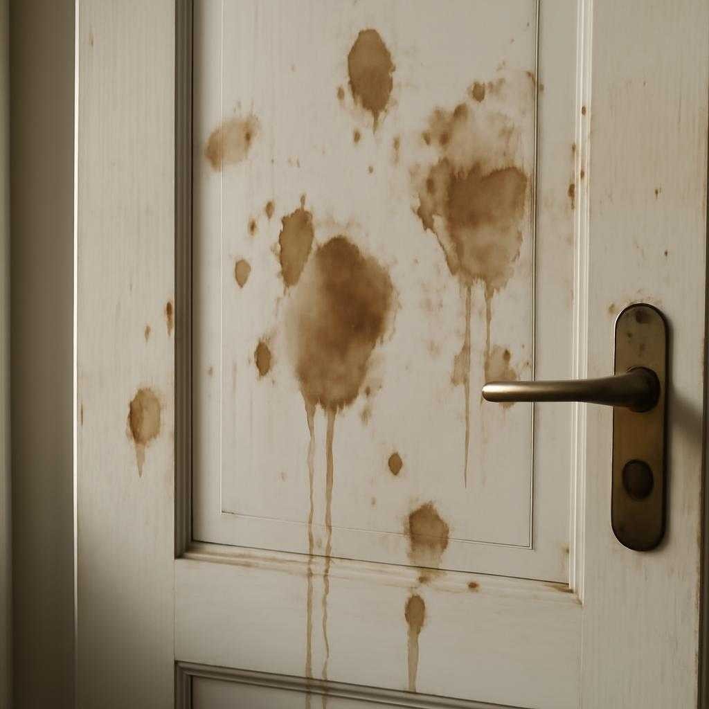 пятна на дверях