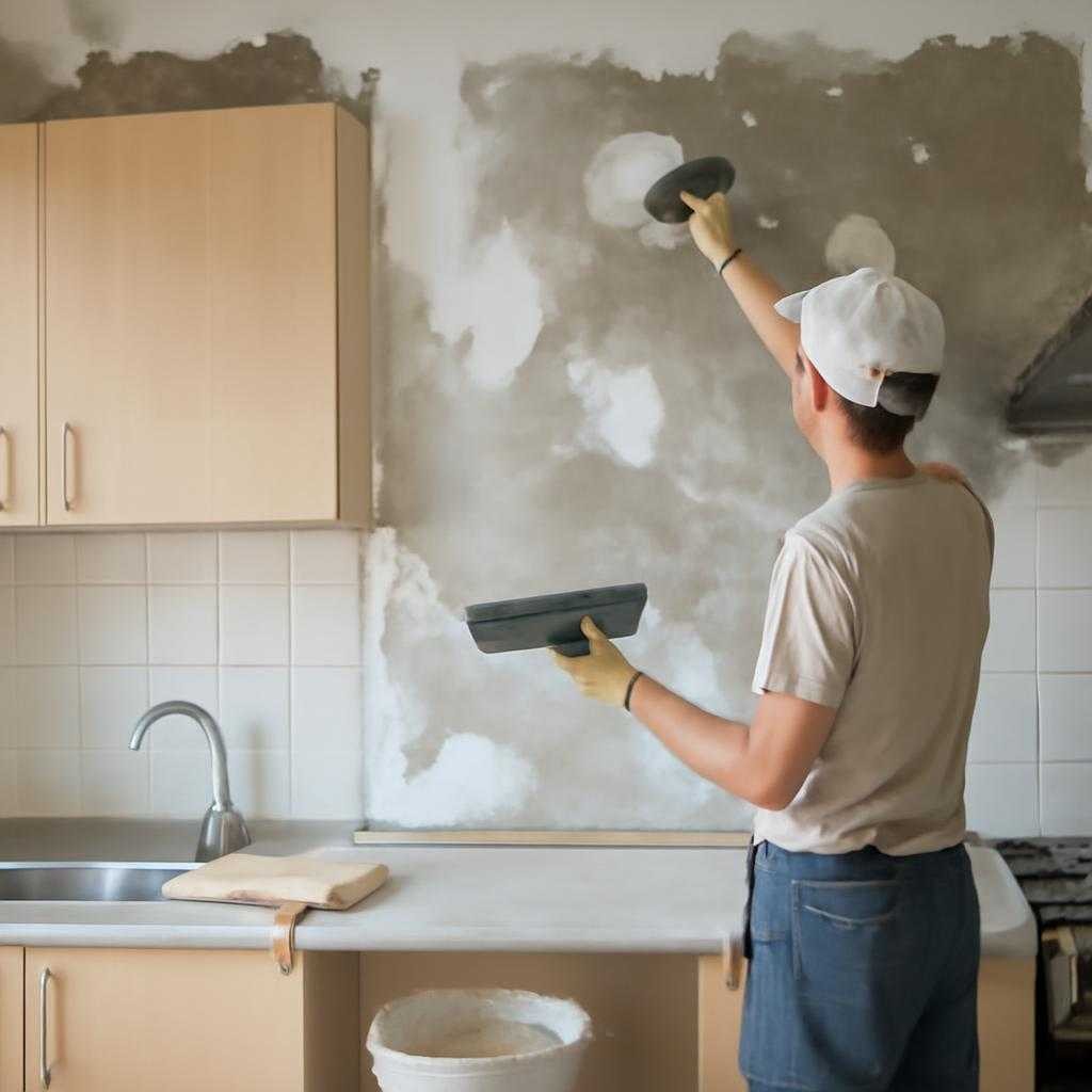 ремонт стен кухни
