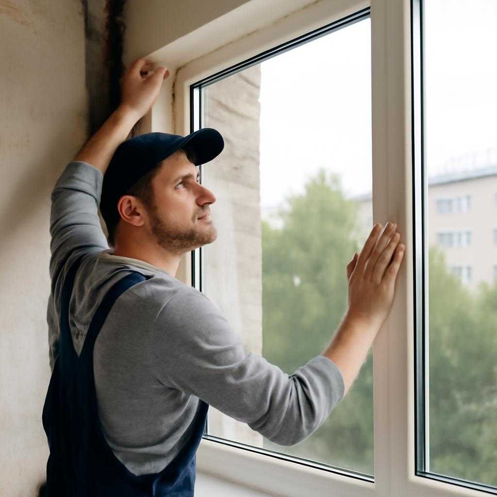 установка пластикового окна